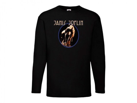 Camiseta Janis Joplin Manga Larga